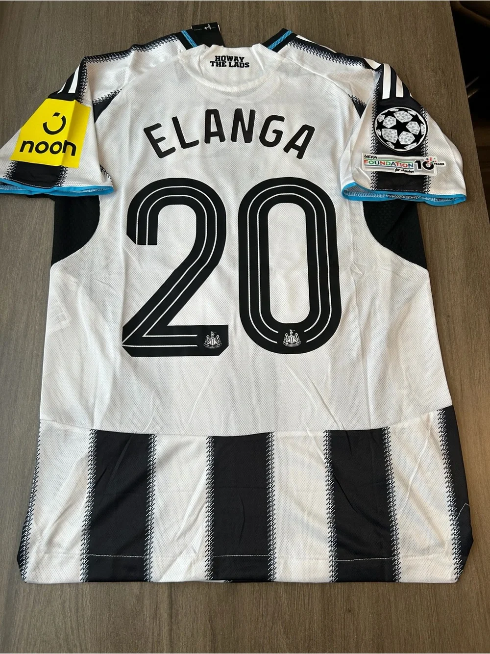adidas Newcastle United Elanga #20 White Black Jersey